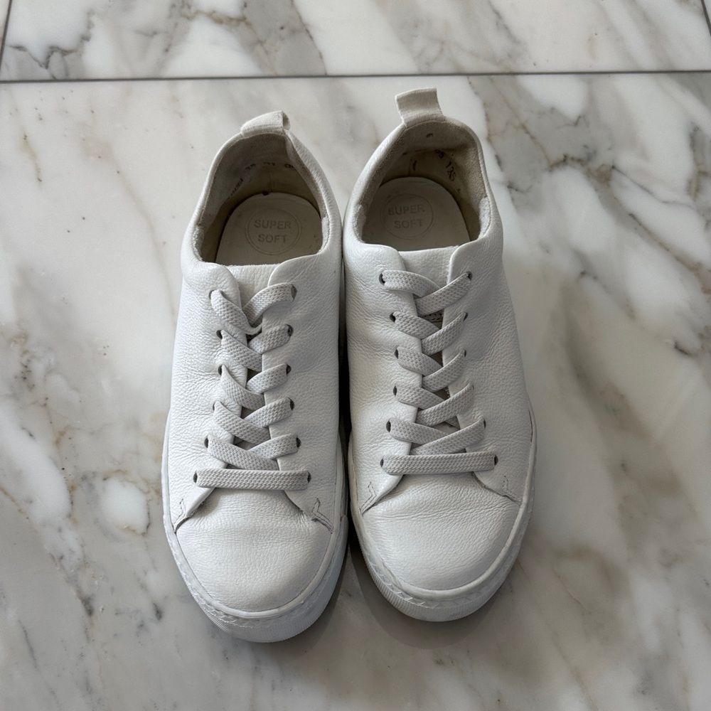 Paul Green White Leather Sneakers